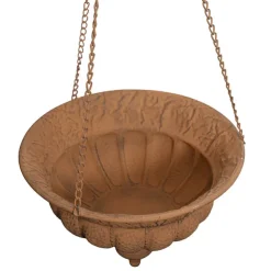 Hanging Metal Planter Pot Rustic Brown (34.5x94cmH)