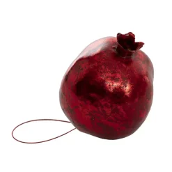 Hanging Pomegranate Pack 2 Metallic Red (8cmD)