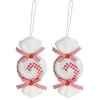 Hanging Swirl Candy Pack 2 Red & White (7.5x16cmH)