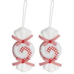 Hanging Swirl Candy Pack 2 Red & White (7.5x16cmH)