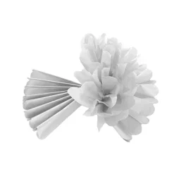 Hanging Tissue Pom Pom Pack 3 Silver (30cmD)