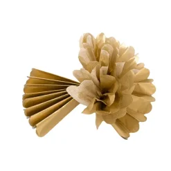 Hanging Tissue Pom Pom Pack 3 Gold (30cmD)