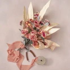 Hart's Tongue Fern Leaf Spray Dusty Pink (80cmH)