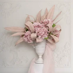 Hart's Tongue Fern Leaf Spray Powder Pink (80cmH)