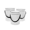 Hat Flower Box Deluxe Silhouette Set 3 White Bk(24.5Dx30cmH)
