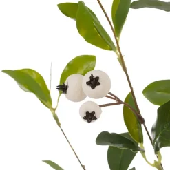 Hawthorn Berry Leaf Spray White (85cmH)