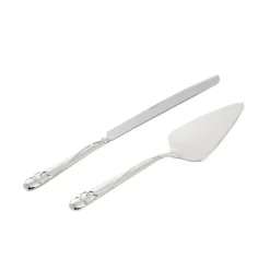 Heart Design Cake Knife Set (23Wx340mmL & 73Wx275mmL)