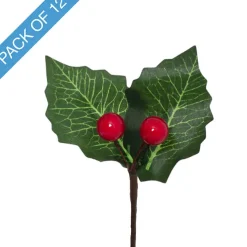 Holly Berry Pick Pack 12 Red (10cmH)