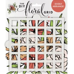 Holly Chapple DIY Floral Grid 6" White