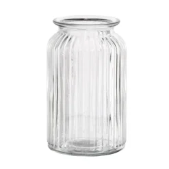 Hurricane Glass Jar Clear Large (11Dx18.5cmH)