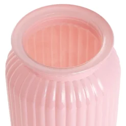 Hurricane Glass Jar Pink Medium (11Dx15cmH)