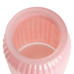 Hurricane Glass Jar Pink Medium (11Dx15cmH)