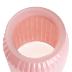 Hurricane Glass Jar Pink Small (11Dx10.5cmH)