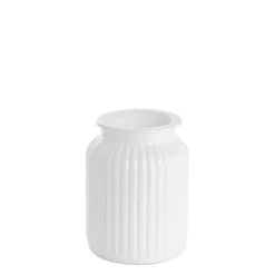 Hurricane Glass Jar White Medium (11Dx15cmH)