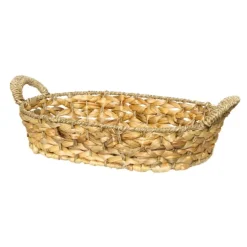 Hyacinth Tray Oval with Handle (38x28x8cmH) Natural