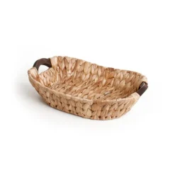 Hyacinth Tray with Handles Oval Natural (35x26x9cmH)