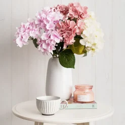 Hydrangea Spray x 5 Heads Dusty Pink (49cmH)