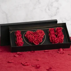 I Love U Rose Box with Foam Insert Black (61x26x11Hcm)