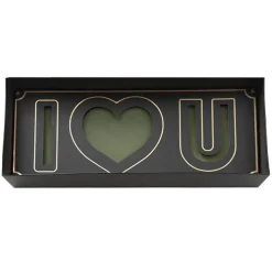 I Love U Rose Box with Foam Insert Black (61x26x11Hcm)