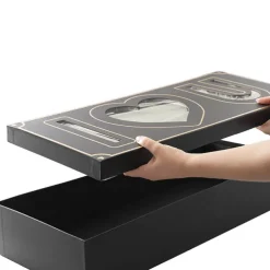 I Love U Rose Box with Foam Insert Black (61x26x11Hcm)