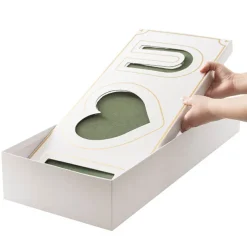 I Love U Rose Box with Foam Insert White (61x26x11Hcm)