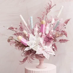 Icecream Cone Spray w Sprinkles Pink & White (50cmH)