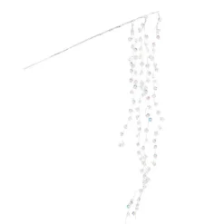 Iridescent Acrylic Crystal Cascading Spray Silver (107cmH)