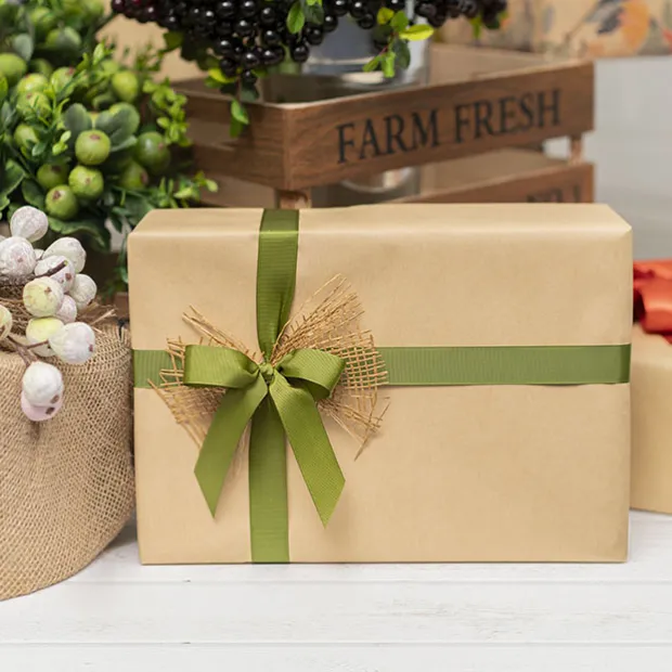 Jumbo Bulk Ribbon Grosgrain Plain Moss (25mmx100m)