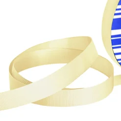 Jumbo Bulk Ribbon Grosgrain Plain Cream (25mmx100m)
