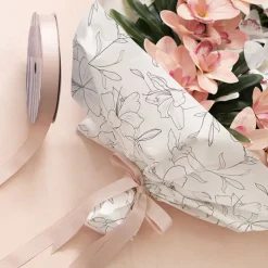 Jumbo Bulk Ribbon Grosgrain Plain Rose Gold (25mmx100m)