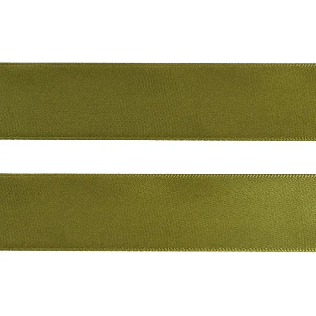Jumbo Bulk Ribbon Single Face Satin Olive (25mmx100m)
