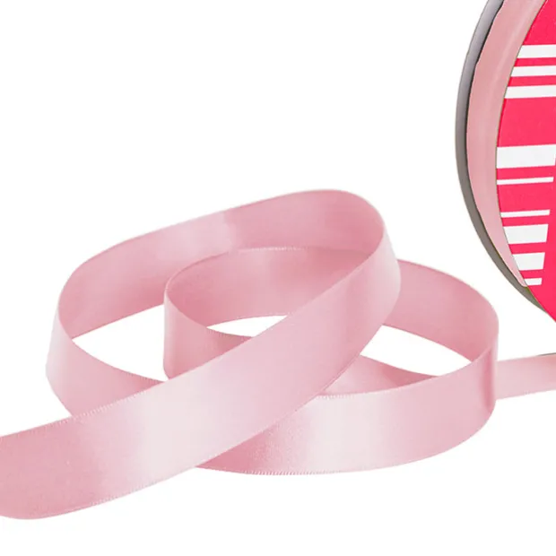 Jumbo Bulk Ribbon Single Face Satin Dust Pink (25mmx100m)