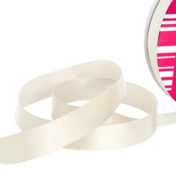 Jumbo Bulk Ribbon Single Face Satin Bridal White (25mmx100m)