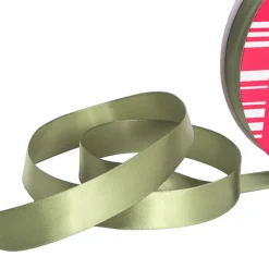Jumbo Bulk Ribbon Single Face Satin Sage (25mmx100m)
