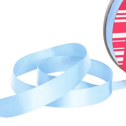 Jumbo Bulk Ribbon Single Face Satin Baby Blue (25mmx100m)