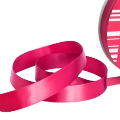 Jumbo Bulk Ribbon Single Face Satin Hot Pink (25mmx100m)