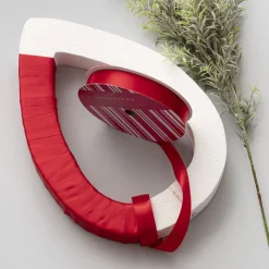 Jumbo Bulk Ribbon Single Face Satin Rouge Red (25mmx100m)