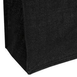 Jute Reusable Shopping Carry Bag Black (40Wx15Gx40cmH)