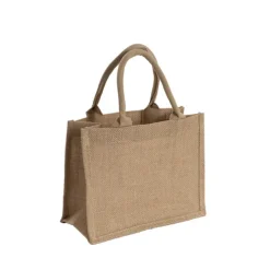 Jute Reusable Shopping Carry Bag Natural (25Wx12Gx20cmH)