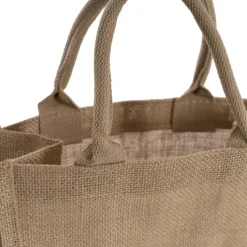 Jute Reusable Shopping Carry Bag Natural (25Wx12Gx20cmH)