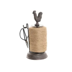 Jute String Ornamental Holder Rooster & Scissors (12x26cmH)