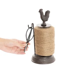 Jute String Ornamental Holder Rooster & Scissors (12x26cmH)