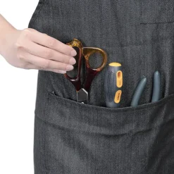 Koch & Co Stylish Denim Apron Pockets Charcoal (81x87cm)