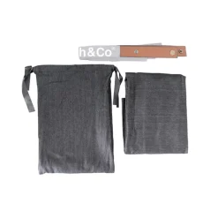 Koch & Co Stylish Denim Apron Pockets Charcoal (81x87cm)
