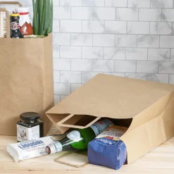 Kraft Bag Grocery Flat Handle Brown Pk10 (320Wx175Gx340mmH)