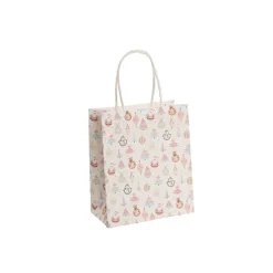 Kraft Paper Bag Mini Xmas Cheer Pastel Pk10(140Wx75Gx165mmH)