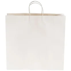 Kraft Paper Bag Shopper Giant White Pk10 (450Wx150Gx430mmH)