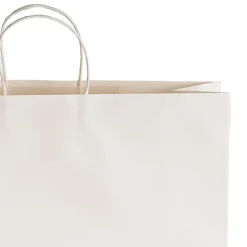 Kraft Paper Bag Shopper Giant White Pk10 (450Wx150Gx430mmH)