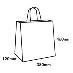 Kraft Paper Bag Shopper Jumbo Brown Pk10 (380Wx120Gx460mmH)
