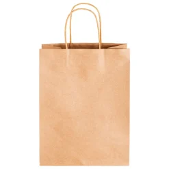 Kraft Paper Bag Shopper Large Brown Pk10 (240Wx120Gx355mmH)